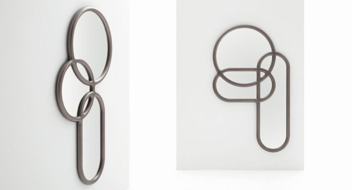 “Ditre Italia MULTITUDE – contemporary decorative mirror with layered geometric shapes and refined design”