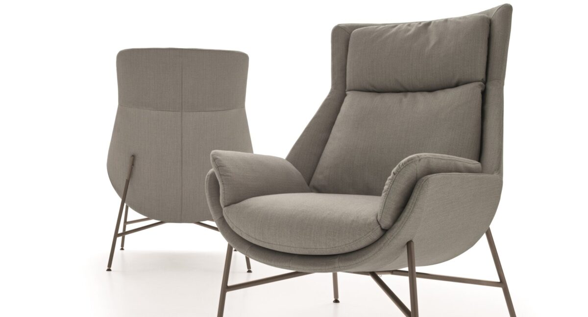“BEETLE by Ditre Italia – stylish designer accent chair with minimalist structure and enveloping comfort”