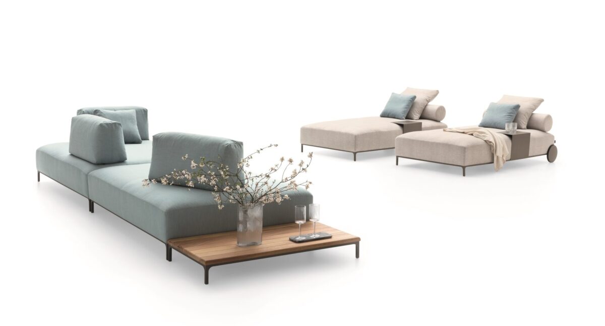“Sanders Air garden sofa by Ditre Italia – stylish Italian outdoor lounge with clean lines and weather-resistant materials”