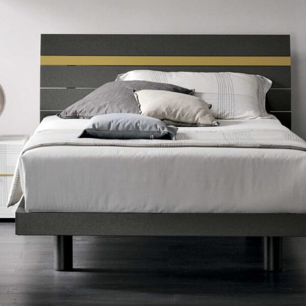 “Joker single bed by Tomasella – modern Italian children’s bed with bold upholstered headboard and minimalist frame design”
