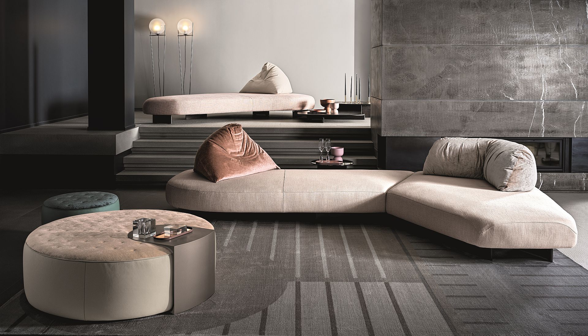 “Papilo sofa by Ditre Italia – modern Italian modular sofa with soft, sculptural cushions and casual elegance”