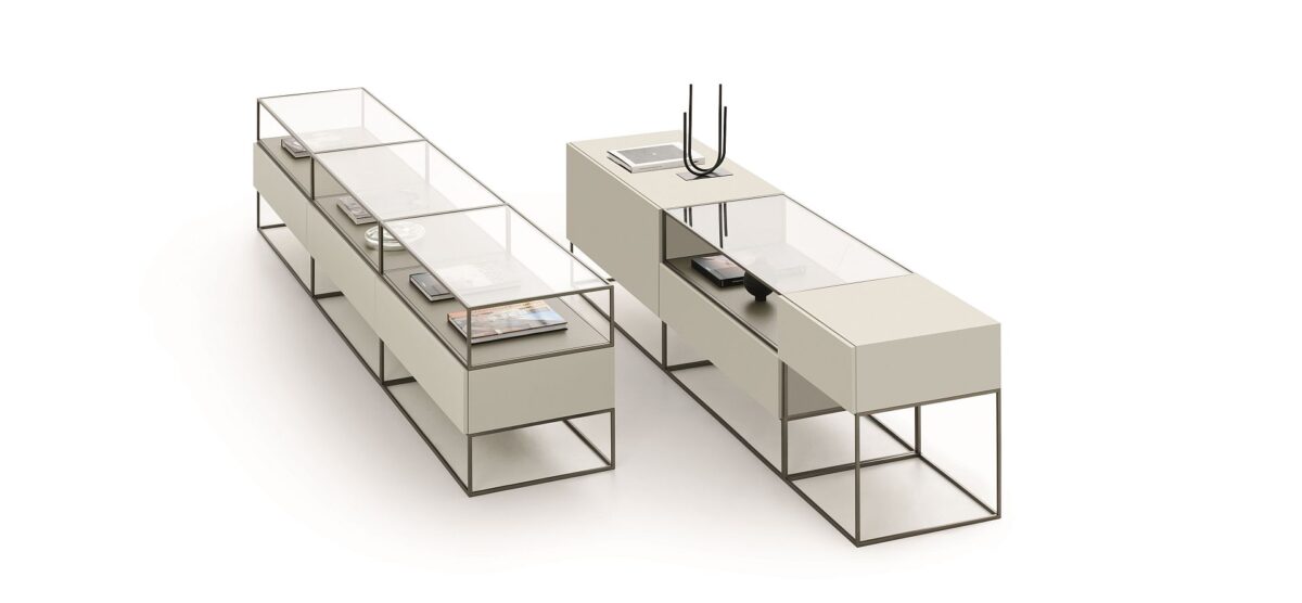 “Italian UNIT coffee table by Ditre Italia – designer living room table with functional layout and minimal design”