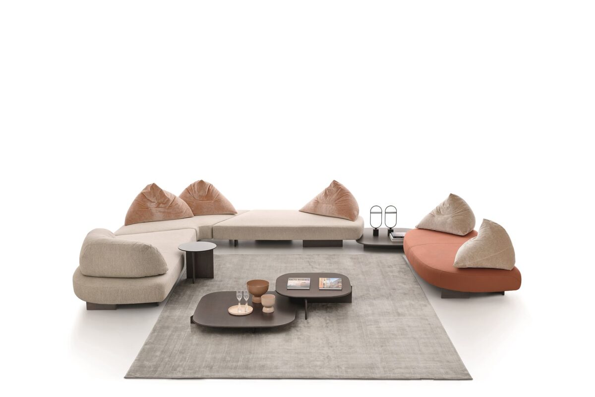 “Italian POLYURA coffee table by Ditre Italia – statement furniture piece with monolithic aesthetic and clean design”