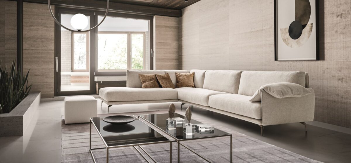 “KRISBY coffee table by Ditre Italia – modern Italian table with round top and sculptural metal base”