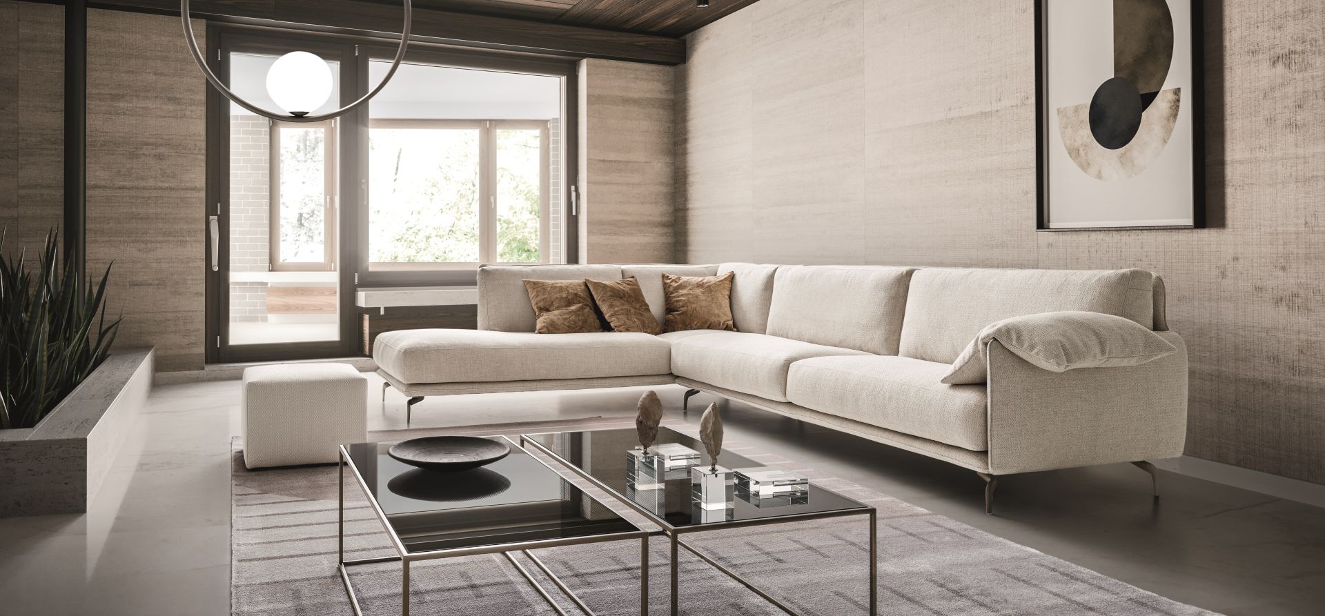 “KRISBY coffee table by Ditre Italia – modern Italian table with round top and sculptural metal base”