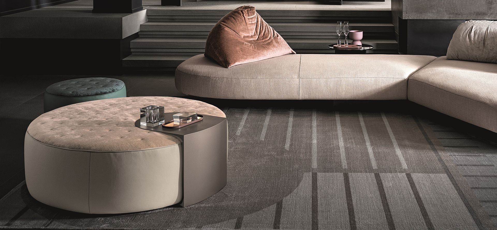 “CLIP SET coffee tables by Ditre Italia – modern Italian nesting tables with minimalist design and sleek metal frames”
