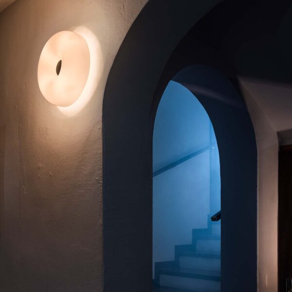 Circus by Foscarini, modern ceiling and wall lamp with glossy blown glass, Troy Michigan.