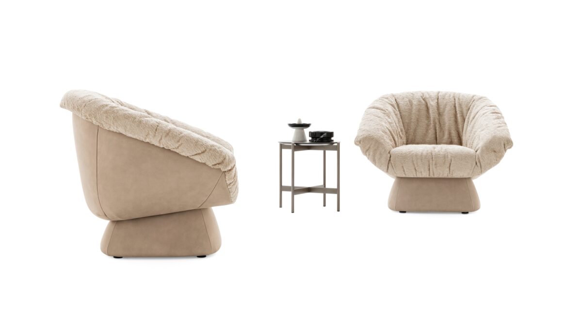 “Modern Hall armchair by Ditre Italia – designer seating with strong lines and premium fabric finish”