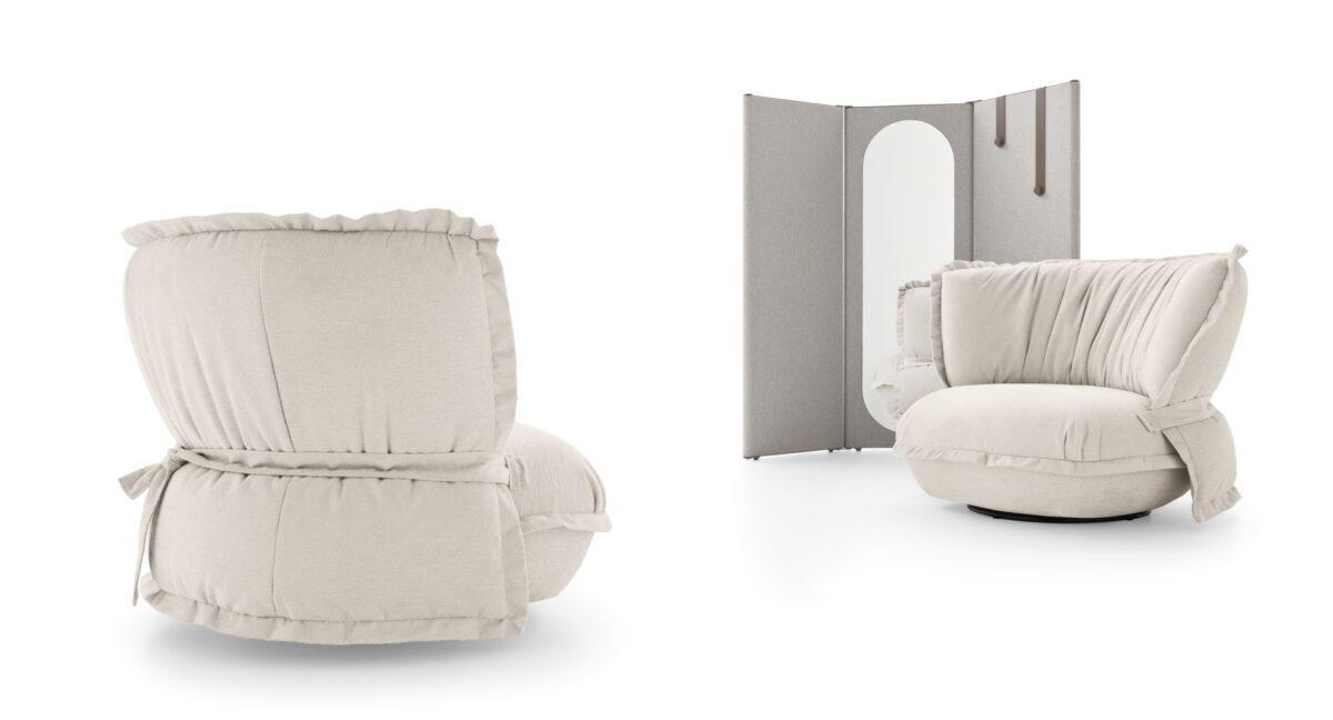 “Puppet by Ditre Italia – refined Italian designer chair with soft cushioning and minimalist metal base”