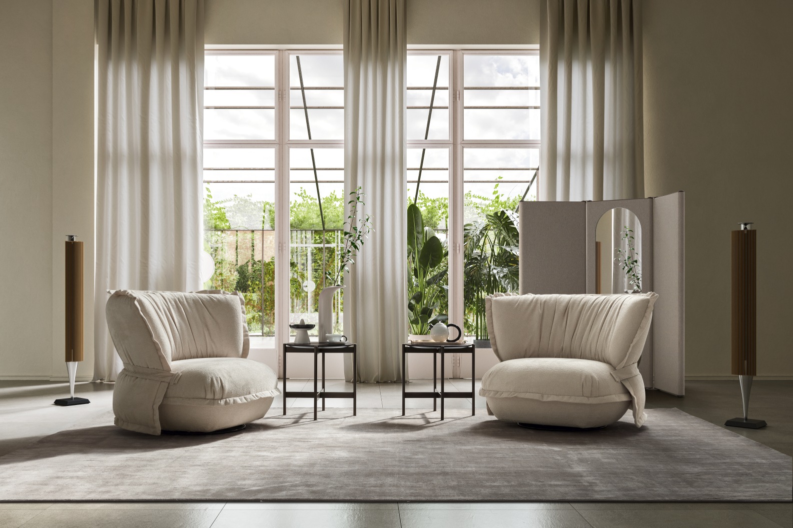 “Ditre Italia Puppet – contemporary accent chair featuring elegant curves, deep seat, and tailored upholstery”