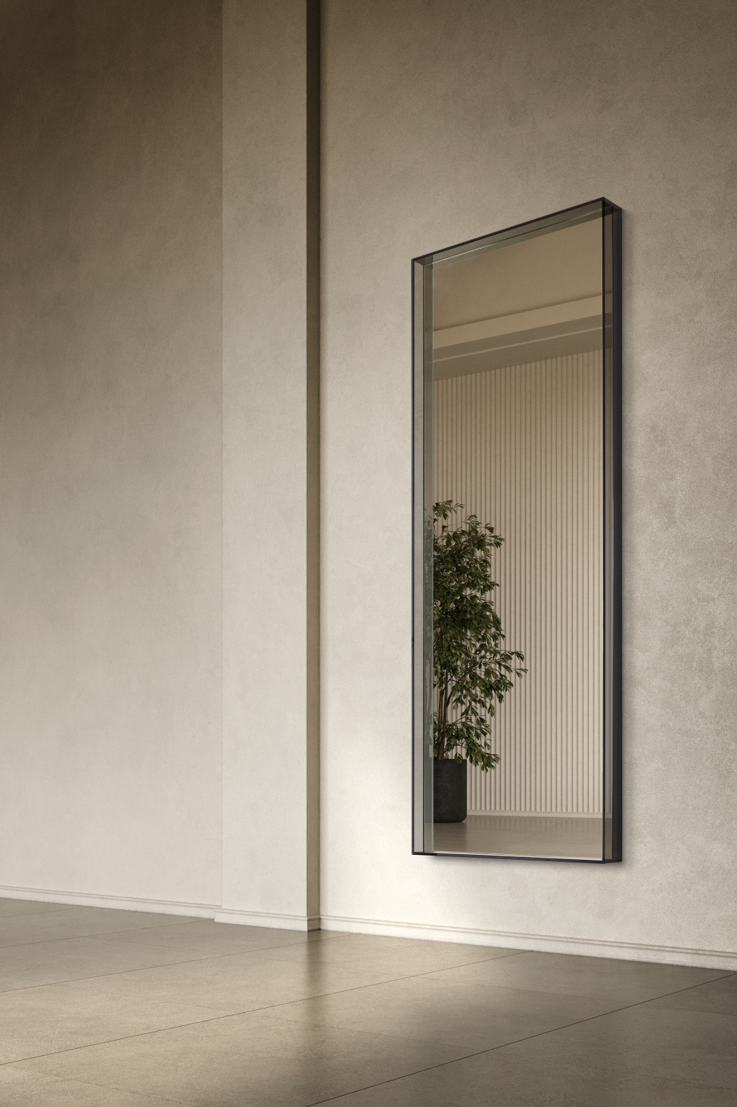 “Boxy mirror by Ditre Italia – modern Italian wall mirror with bold rectangular frame and clean lines”