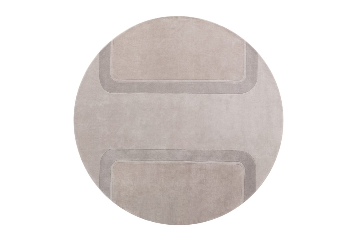 “Ditre Italia Buckle – contemporary designer rug featuring bold graphic design and textured weave”