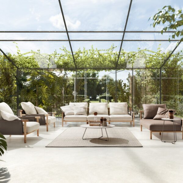 “Isamu sofa by Ditre Italia – modern Italian sofa with sculptural armrests and refined upholstered finish”