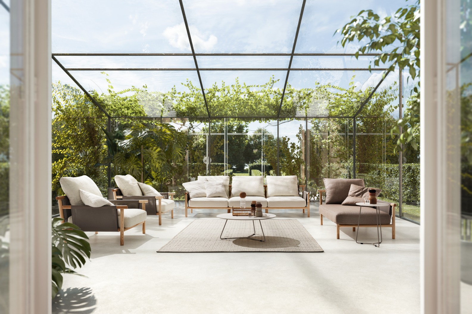 “Isamu sofa by Ditre Italia – modern Italian sofa with sculptural armrests and refined upholstered finish”