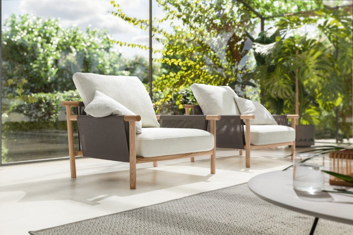 “Isamu armchair by Ditre Italia – modern Italian lounge chair with sculptural form and refined upholstery”