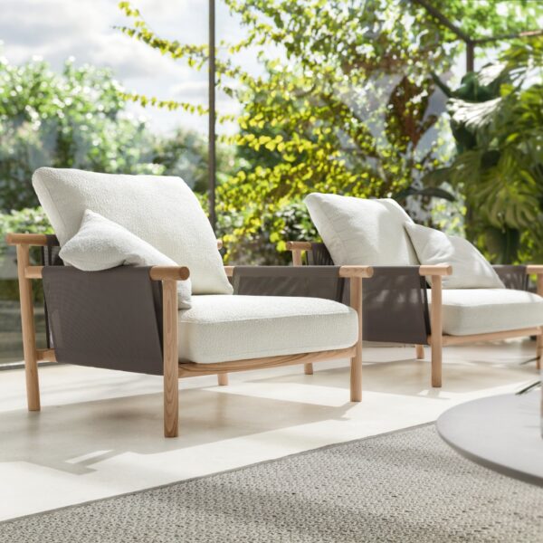 “Isamu armchair by Ditre Italia – modern Italian lounge chair with sculptural form and refined upholstery”