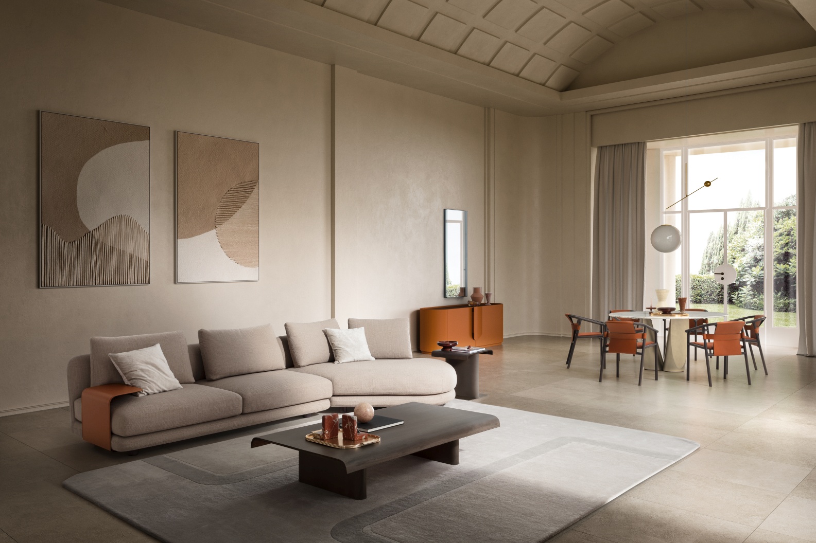 “Ditre Italia AVALON – contemporary modular sofa system with plush cushions and sleek silhouette”