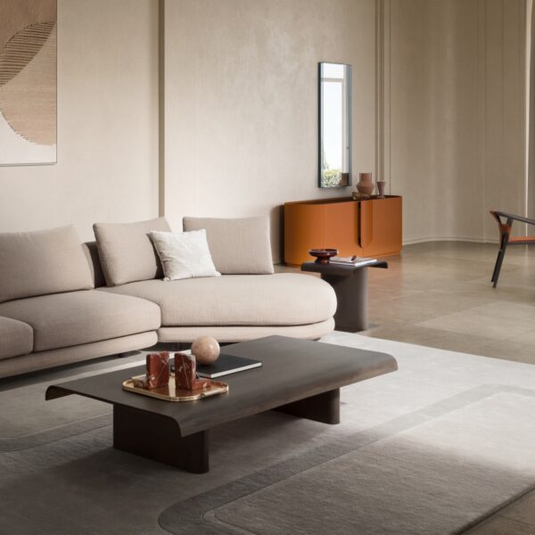 “Buckle rug by Ditre Italia – modern Italian area rug with geometric pattern and refined color contrast”