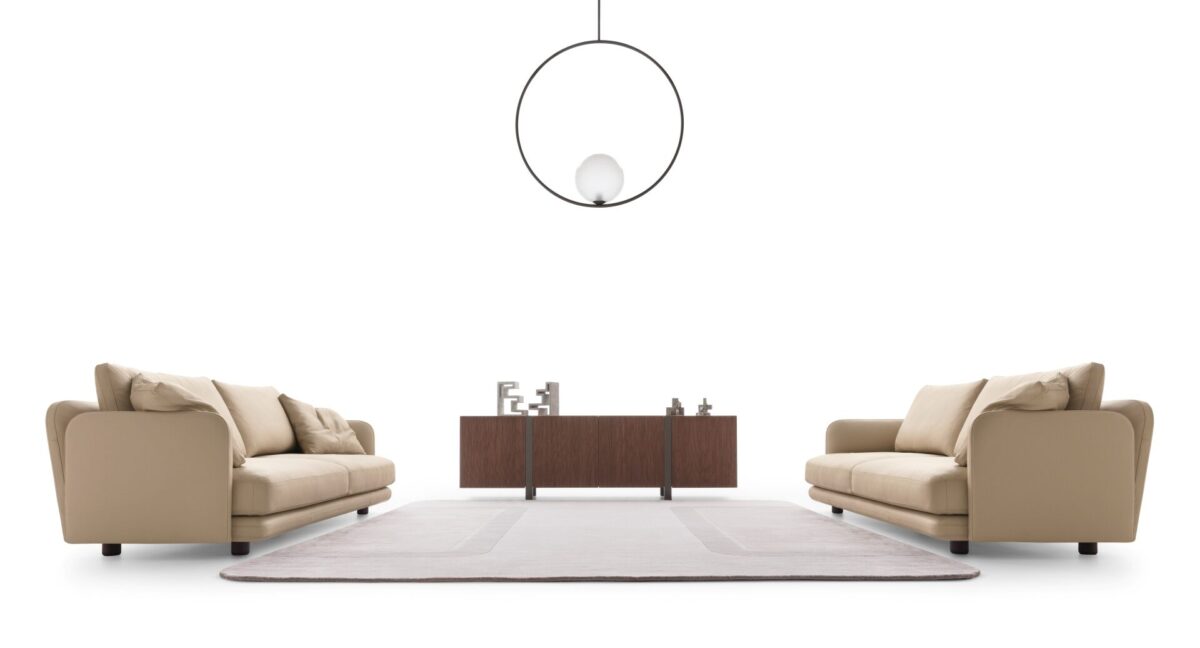“Italian Buckle rug by Ditre Italia – elegant floor covering combining visual impact with minimalist sophistication”