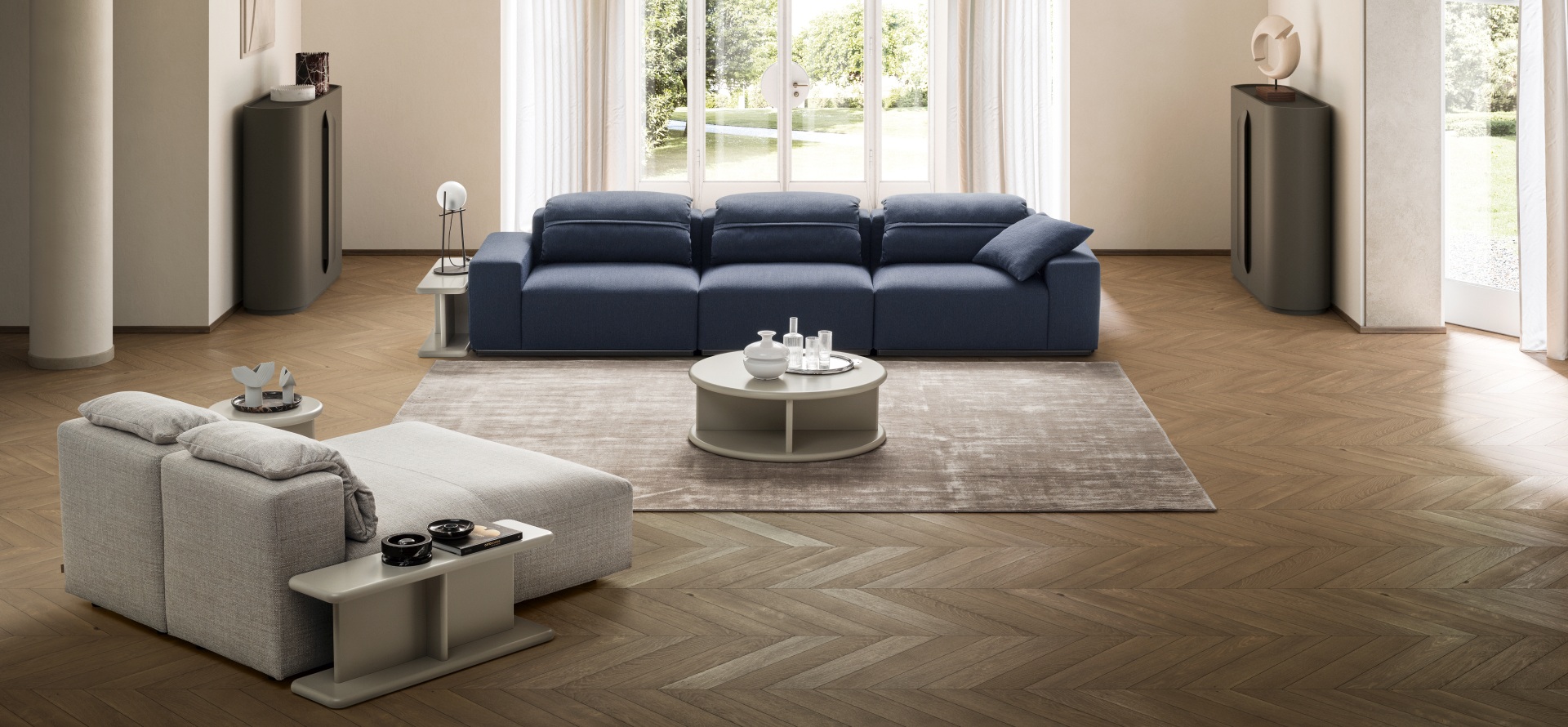 “Crossline sofa by Ditre Italia – modern Italian designer sofa with sculptural geometry and refined upholstery”