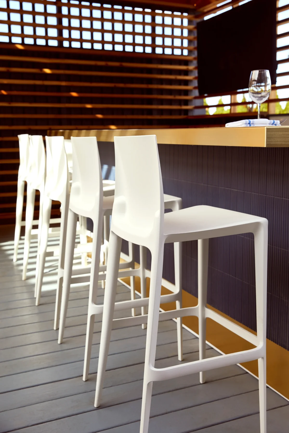 The Bellini Stool - Set of 2 by Heller, sleek design for contemporary spaces in Birmingham, Michigan.