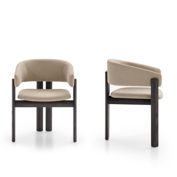 “Biarritz chair by Ditre Italia – modern Italian designer chair with curved backrest and sleek upholstery”