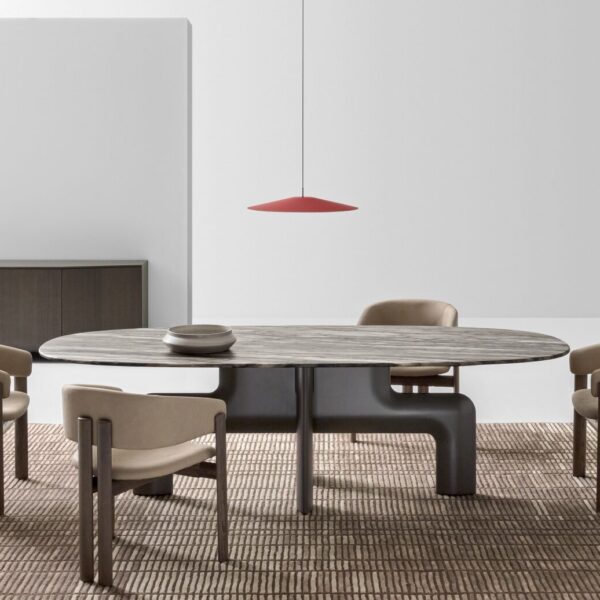 “Biarritz table by Ditre Italia – contemporary Italian statement piece with smooth top and sculpted structure”