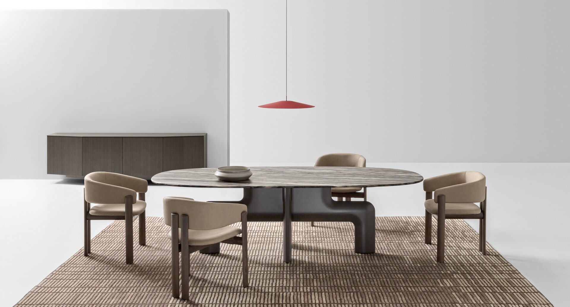 “Biarritz table by Ditre Italia – contemporary Italian statement piece with smooth top and sculpted structure”
