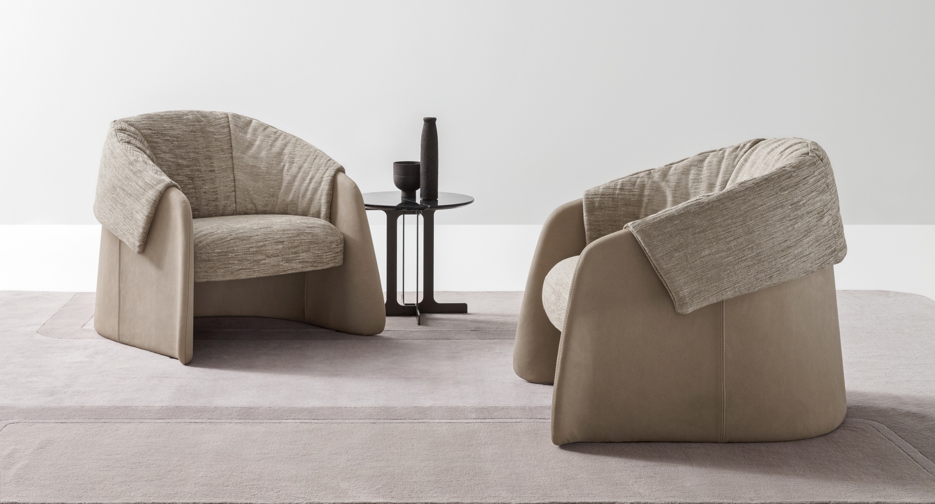 “Blazer armchair by Ditre Italia – modern Italian lounge chair with bold contours and refined upholstery”