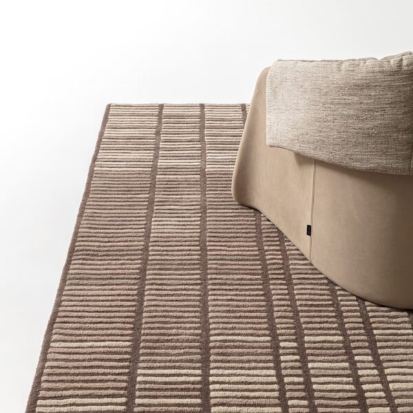 “Hertz rug by Ditre Italia – contemporary Italian area rug featuring abstract linear pattern and textured weave”
