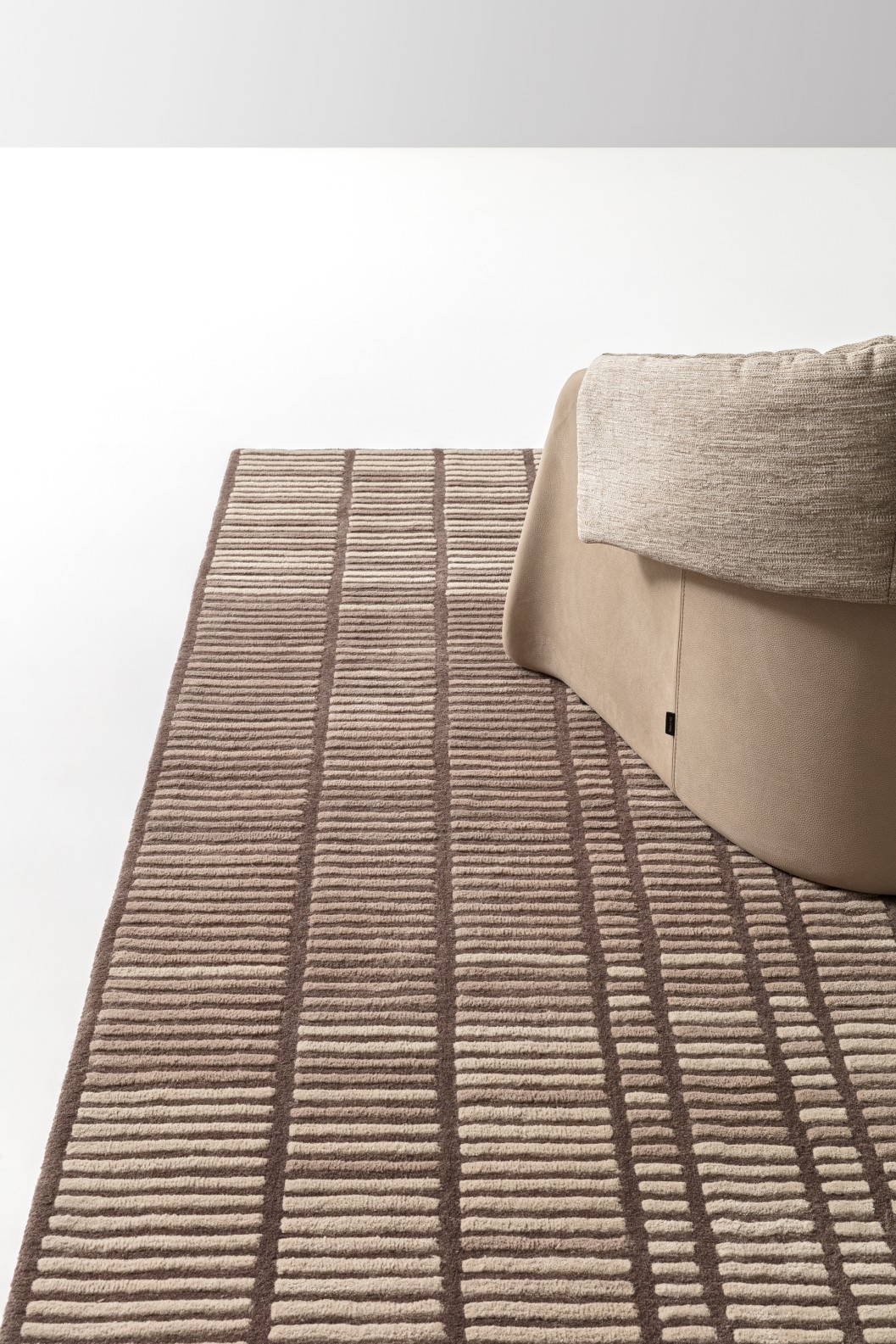 “Hertz rug by Ditre Italia – contemporary Italian area rug featuring abstract linear pattern and textured weave”