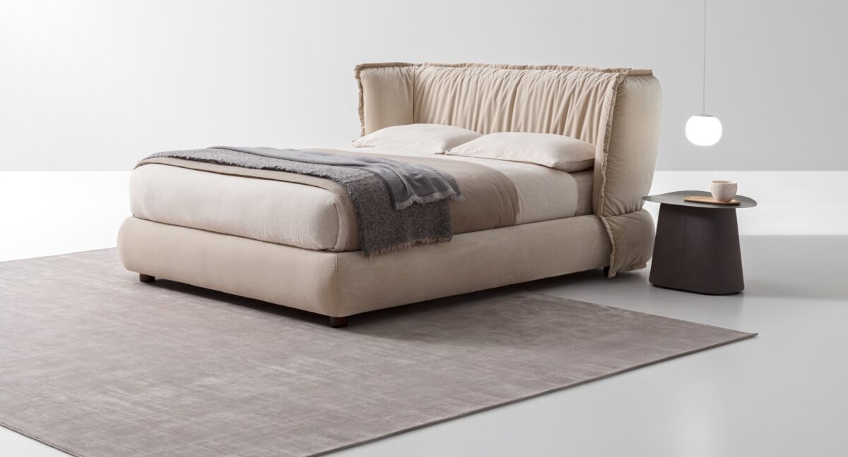 “Puppet bed by Ditre Italia – modern Italian bed with upholstered headboard and minimalist frame design”