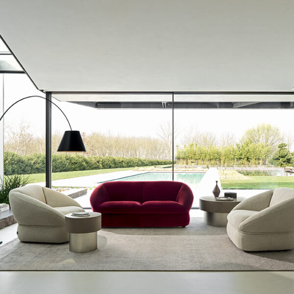 “Alta armchair by Ditre Italia – modern Italian lounge chair with high backrest and refined upholstery”