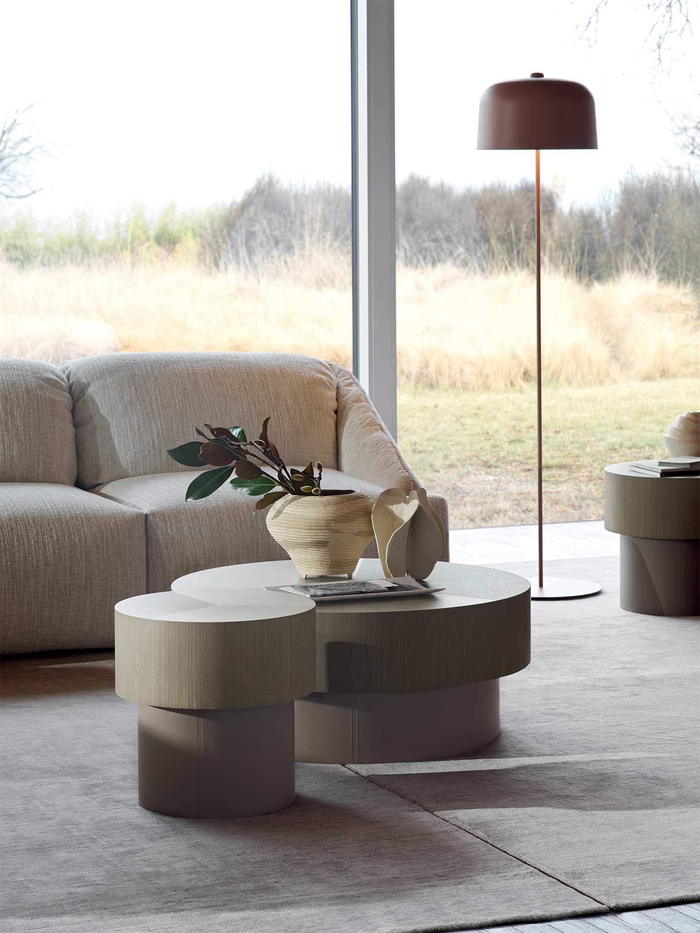 “Babel sofa by Ditre Italia – contemporary Italian modular sofa with layered cushions and architectural design”