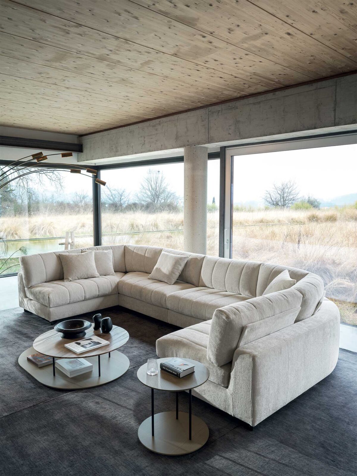 “Luvon by Ditre Italia – luxurious Italian living room sofa with minimalist design and soft fabric finish”