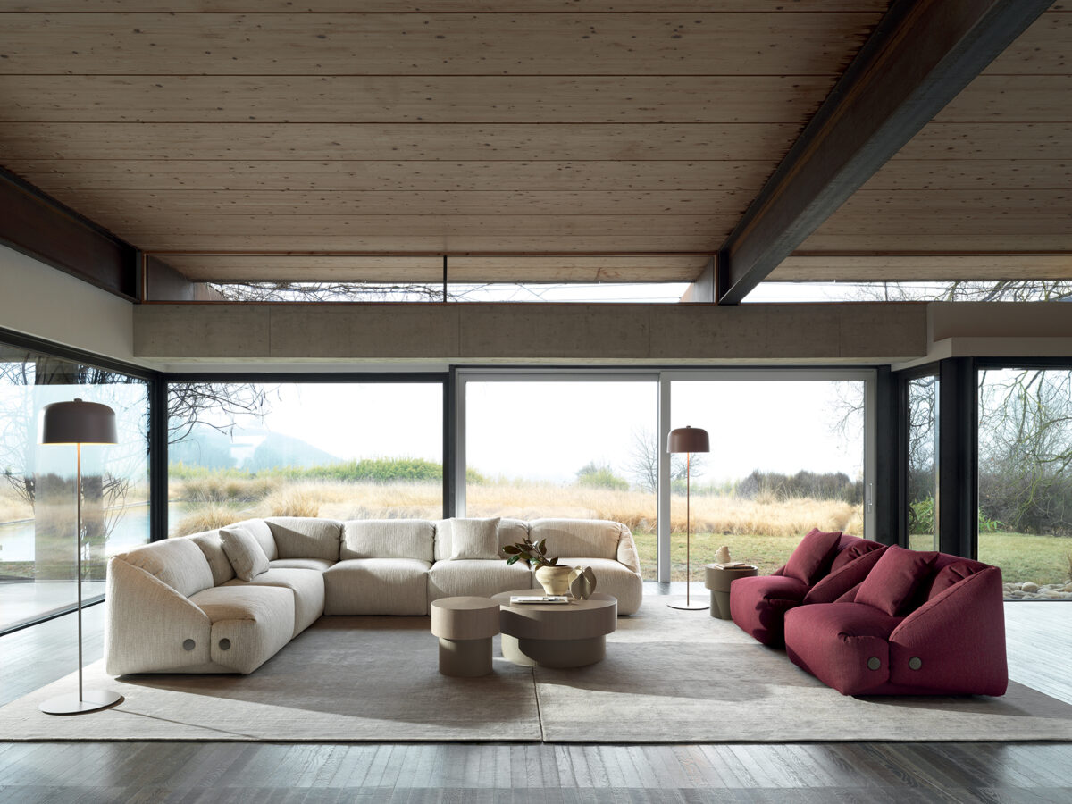 “Melville sofa by Ditre Italia – modern Italian designer sofa with wide cushions and sleek silhouette”