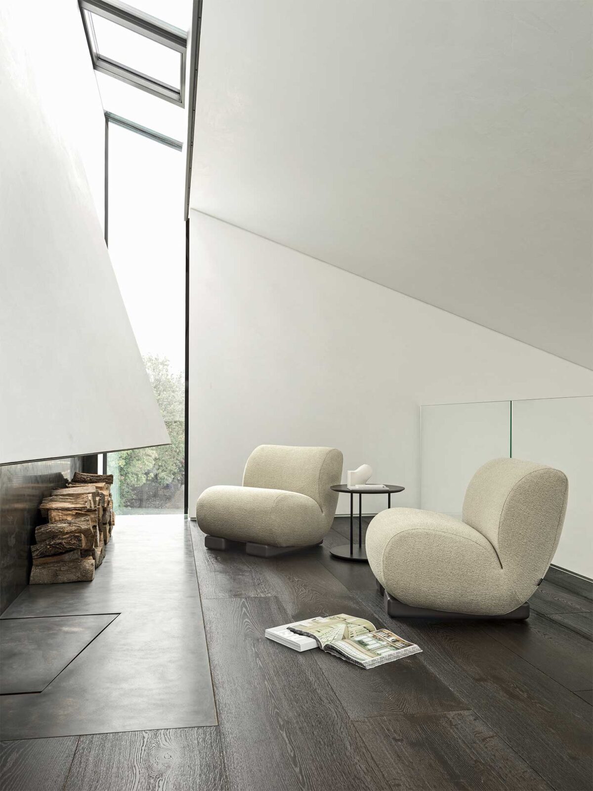 “Wallaby armchair by Ditre Italia – modern Italian lounge chair with dynamic curves and plush upholstered seat”