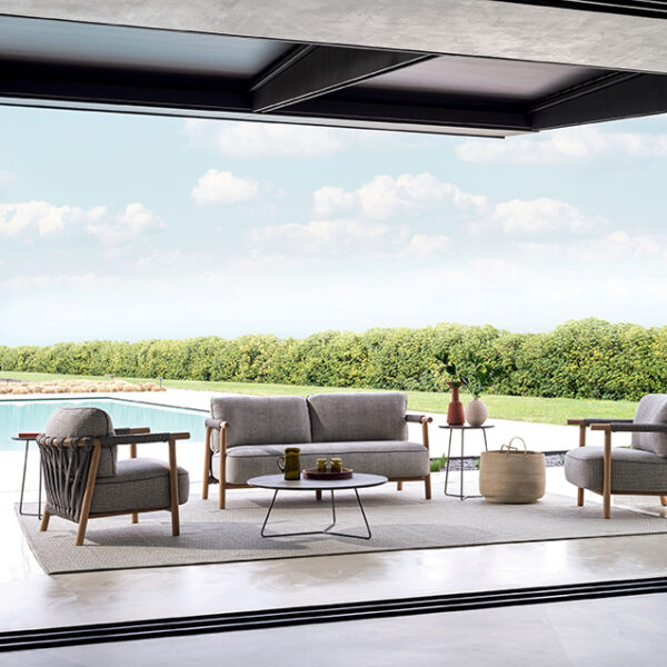 “Nathy armchair by Ditre Italia – modern Italian lounge chair with wraparound backrest and elegant upholstery”
