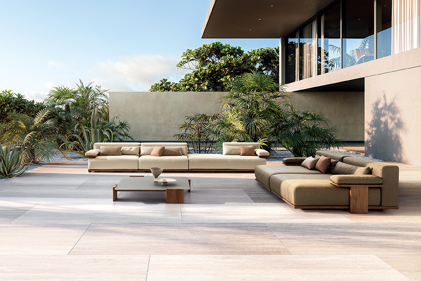 “Modern Tao sofa by Ditre Italia – stylish low-profile Italian lounge with generous proportions and tailored comfort”