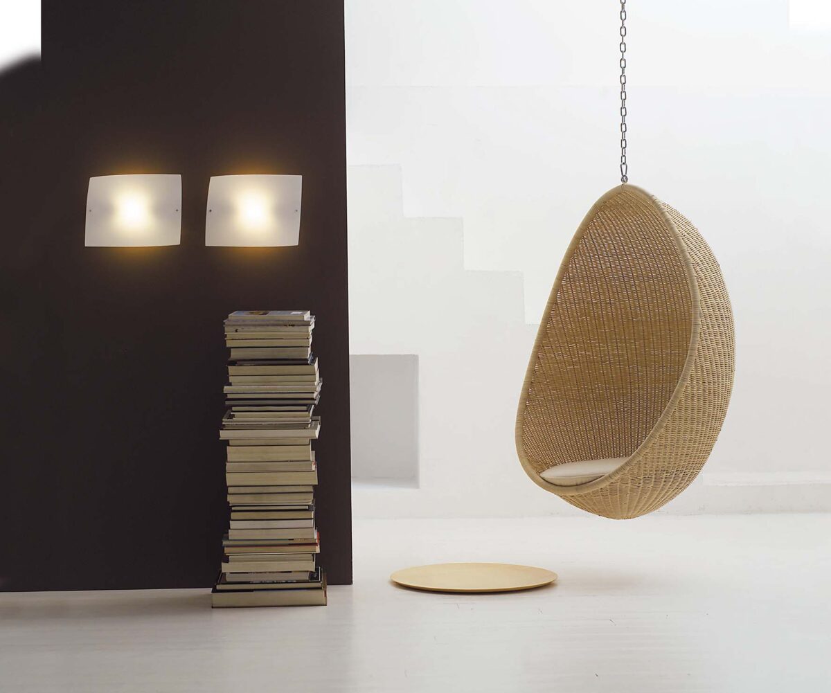 Folio by Foscarini, refined wall sconce with folded glass corners, Troy Michigan.