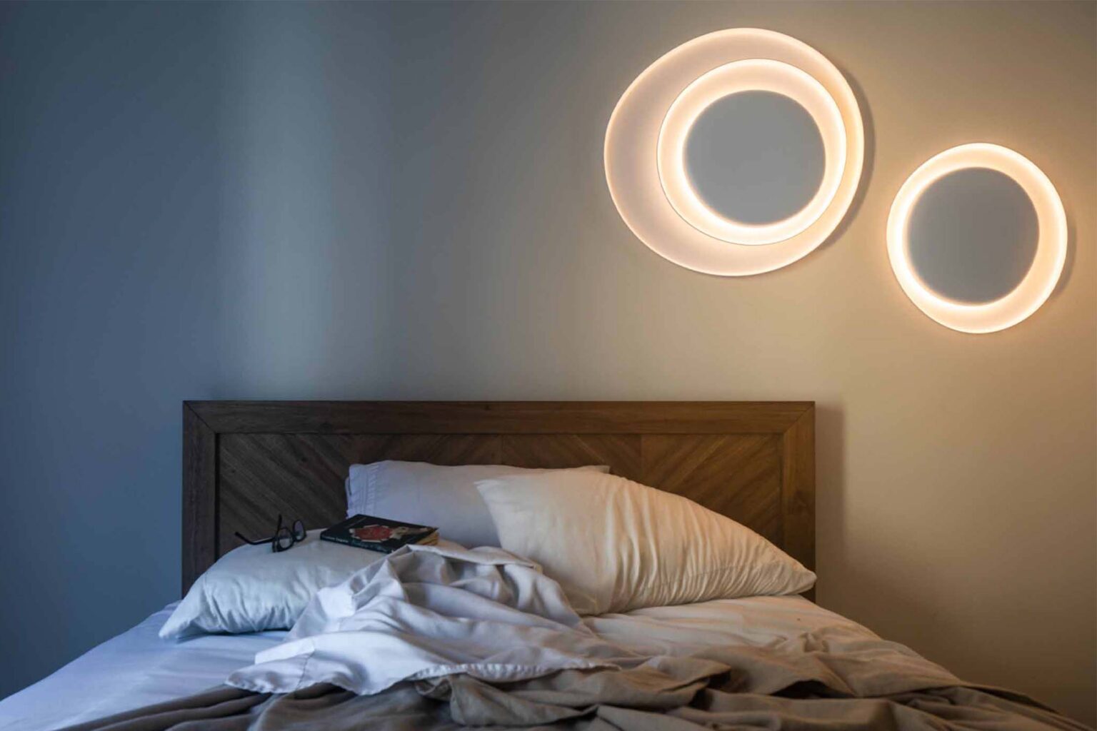 Bahia pendant light by Foscarini in a stylish dining space in Birmingham, Michigan.