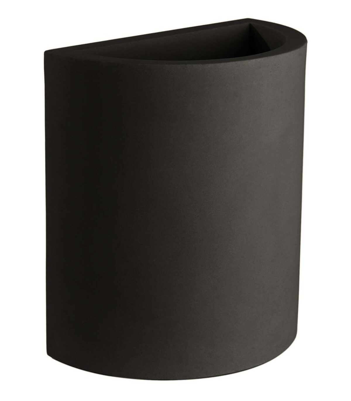 Modern Spanish Half Cylinder planter 50x29x55 by Vondom, high-end garden accent for Birmingham, Michigan.