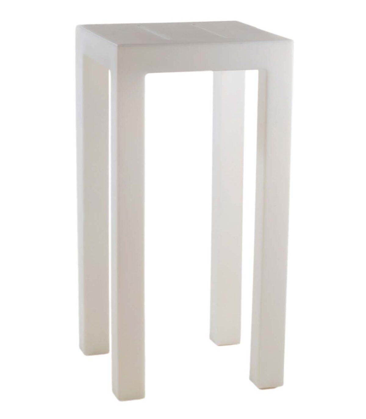 Luxury JUT Bar Table 50x50x100 by Vondom combining minimalist elegance with outdoor performance