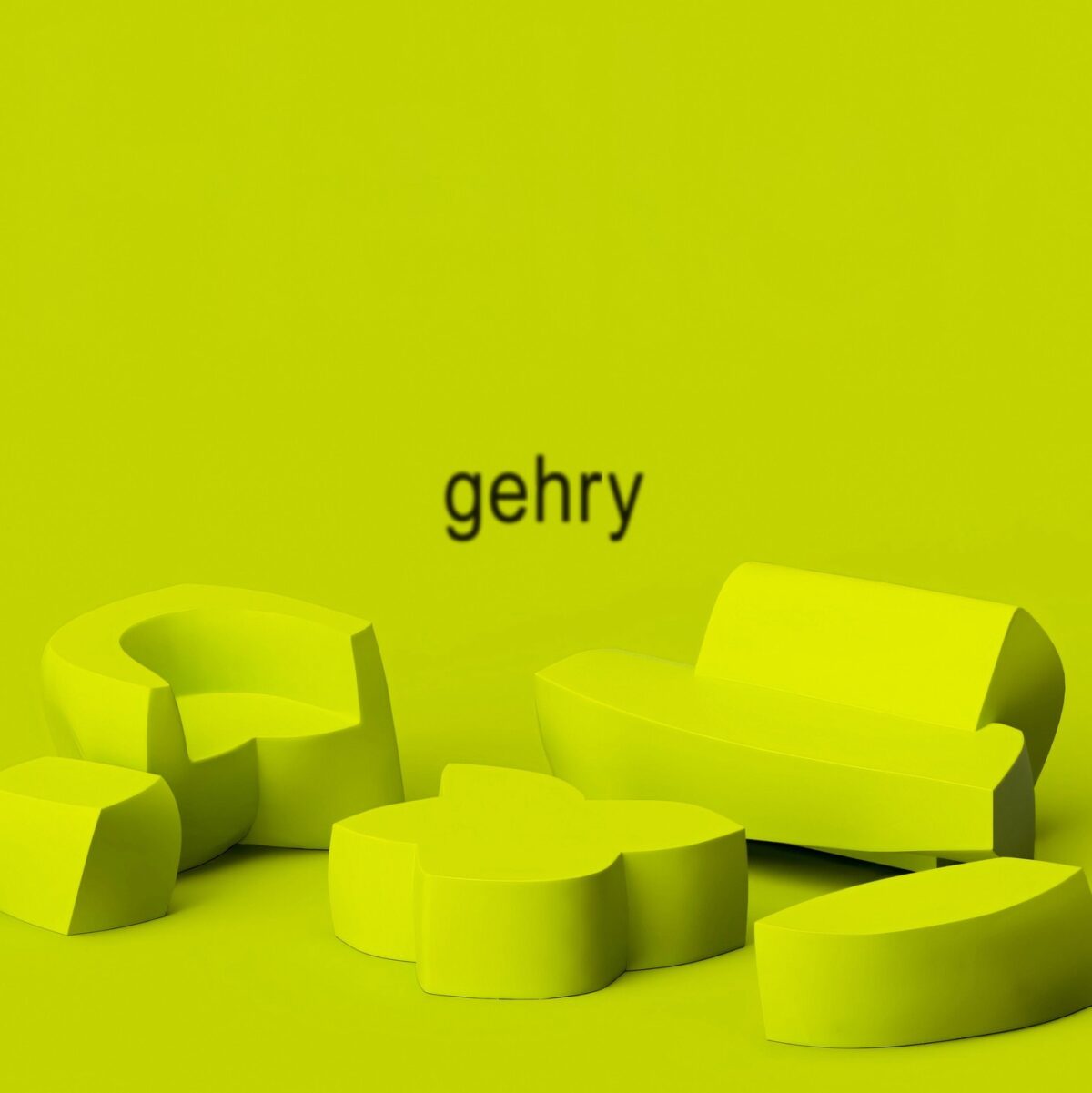 Gehry Coffee Table by Heller, contemporary design for Birmingham, Michigan interiors.