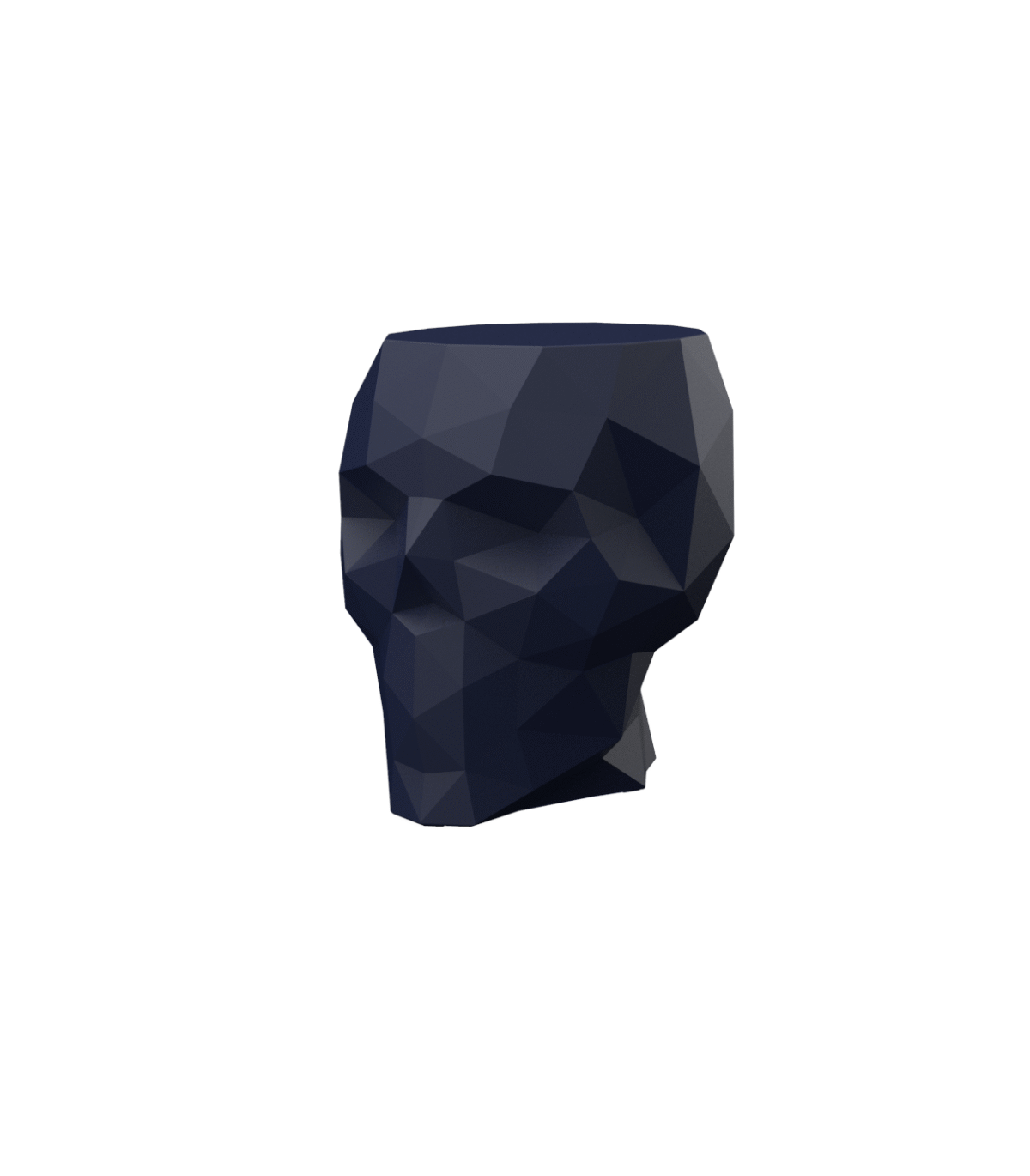 Modern SKULL Stool by Vondom with hollow design and bold visual impact, made for style-forward environments