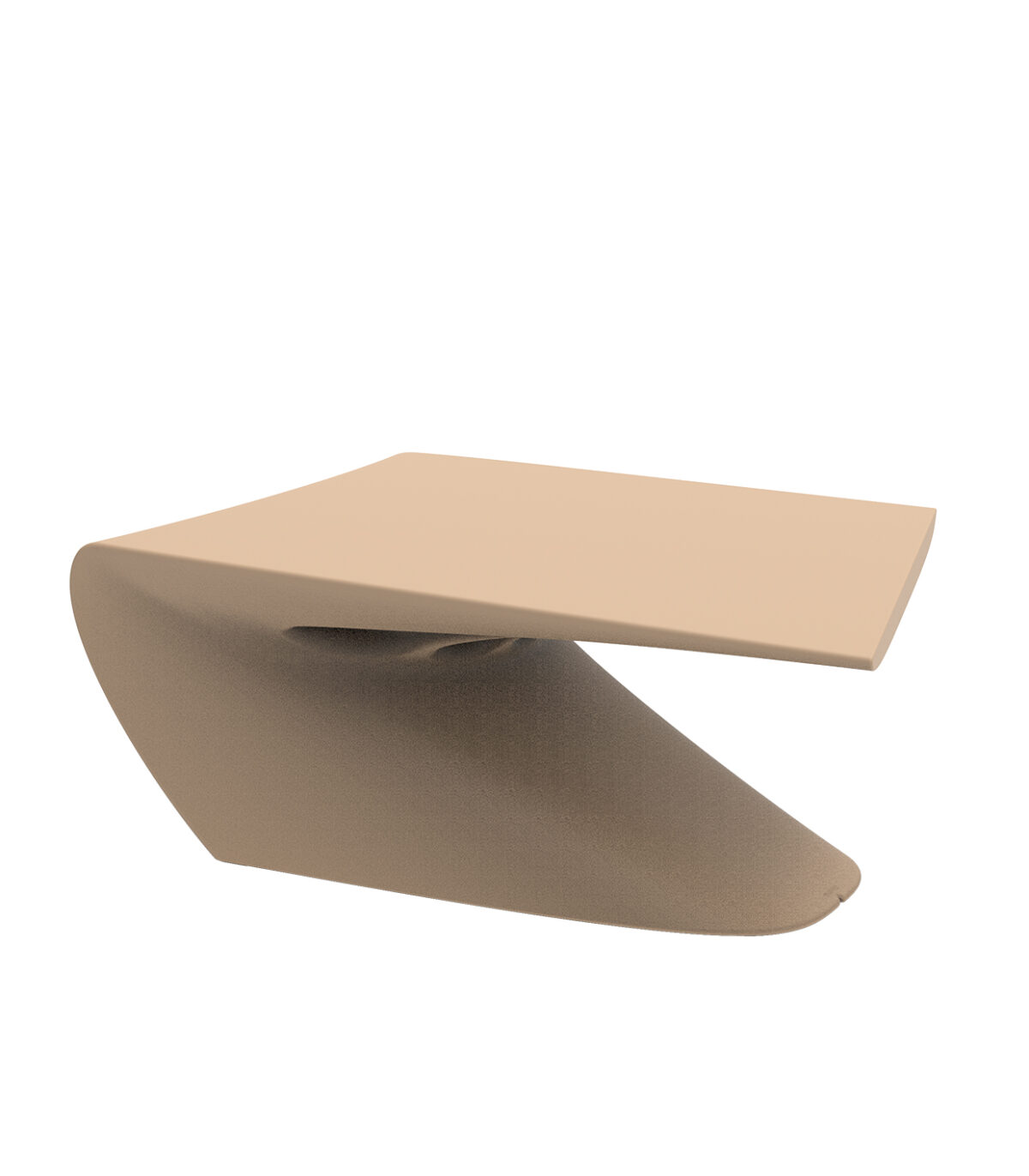 Angular outdoor coffee table from Vondom’s WING collection, blending form and function in contemporary settings