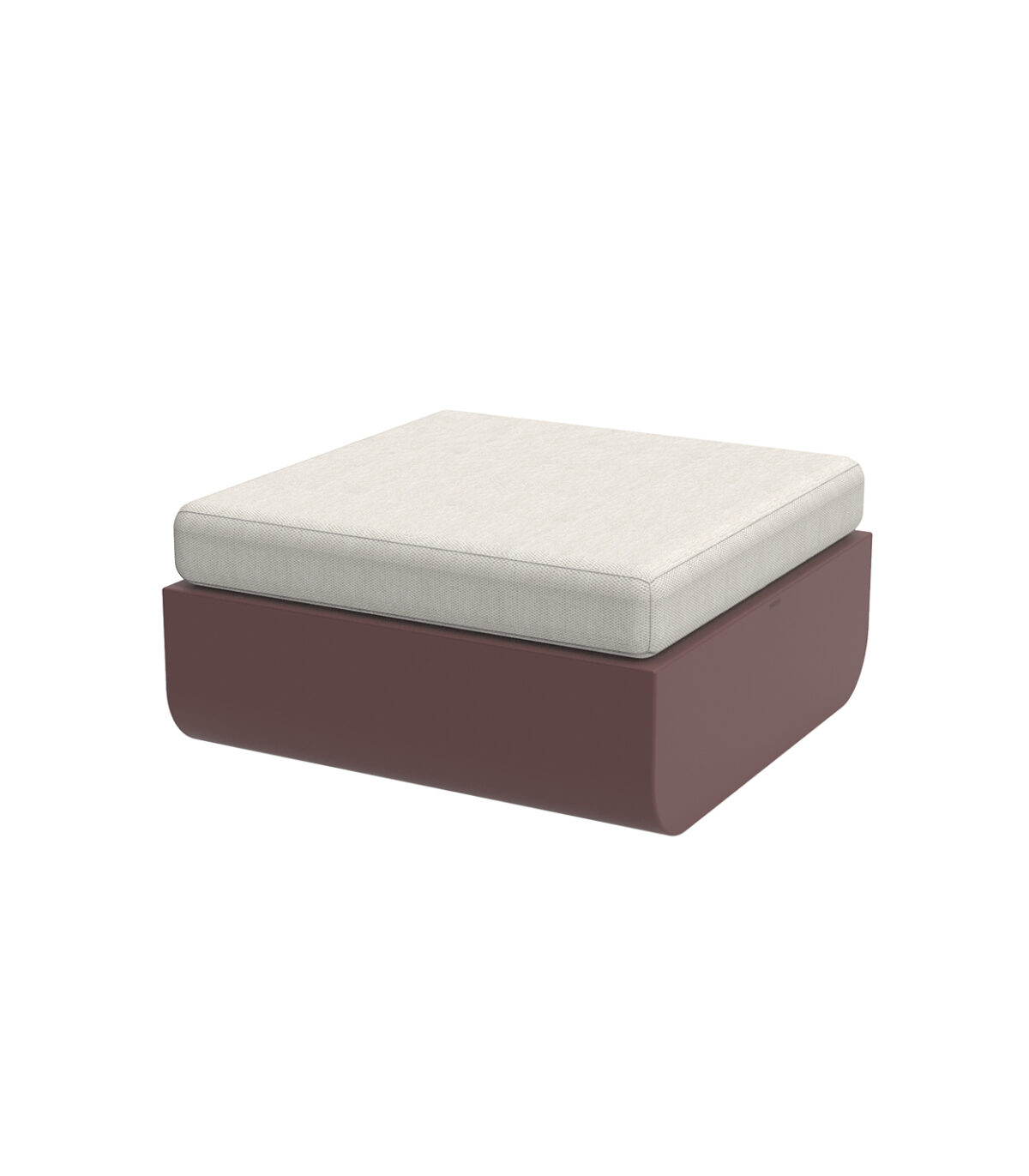 Luxury contemporary Ulm Ottoman by Ramón Esteve for Vondom, high-end Spanish modular outdoor furniture for Birmingham, Michigan.