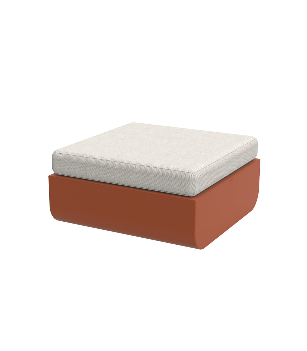 Luxury contemporary Ulm Ottoman by Ramón Esteve for Vondom, high-end Spanish modular outdoor furniture for Birmingham, Michigan.