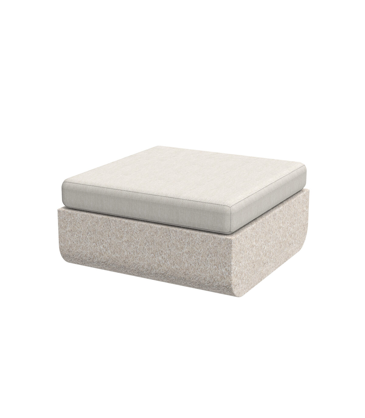 Luxury contemporary Ulm Ottoman by Ramón Esteve for Vondom, high-end Spanish modular outdoor furniture for Birmingham, Michigan.