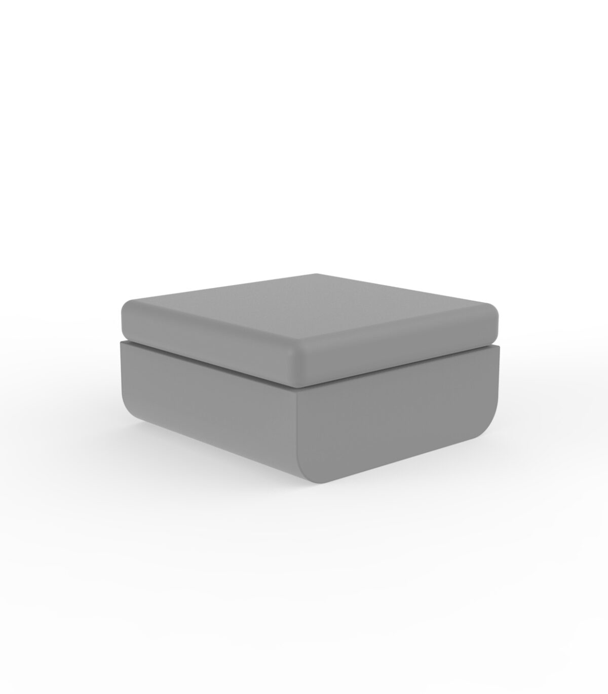 Luxury contemporary Ulm Ottoman by Ramón Esteve for Vondom, high-end Spanish modular outdoor furniture for Birmingham, Michigan.